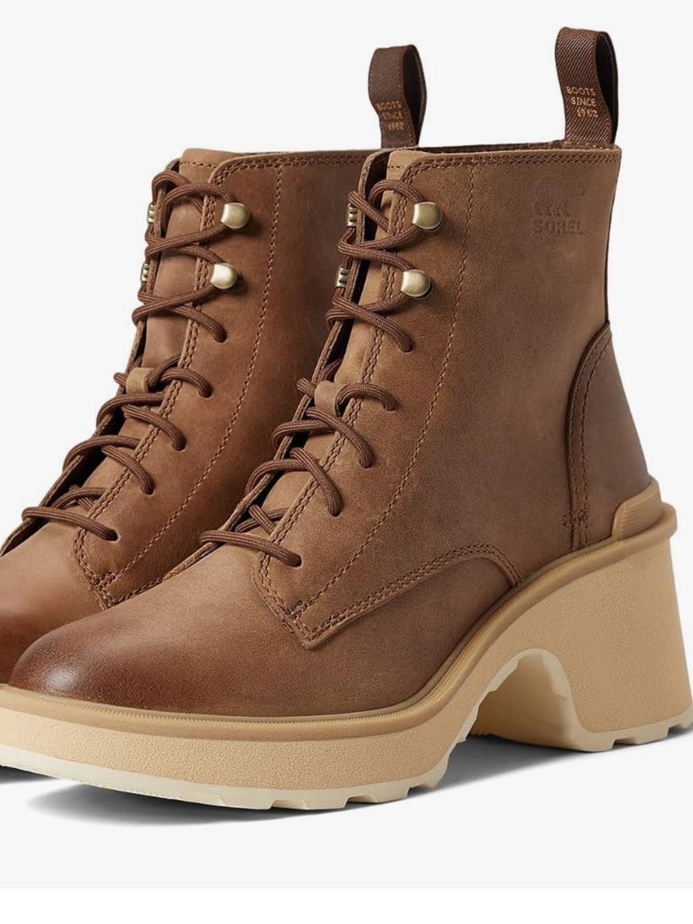 SOREL Hi-Line Heel Lace Boot In Umber Ceramic